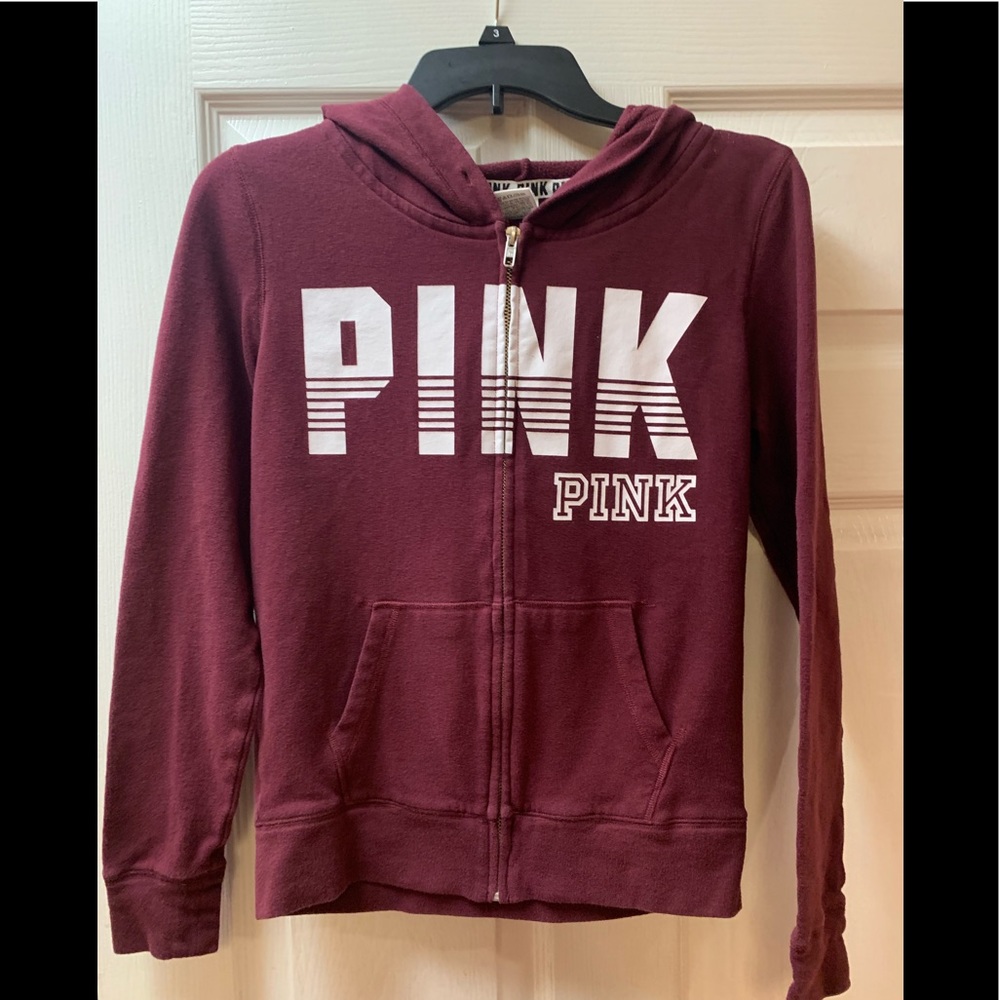 Pink VS zip up Hoodie.